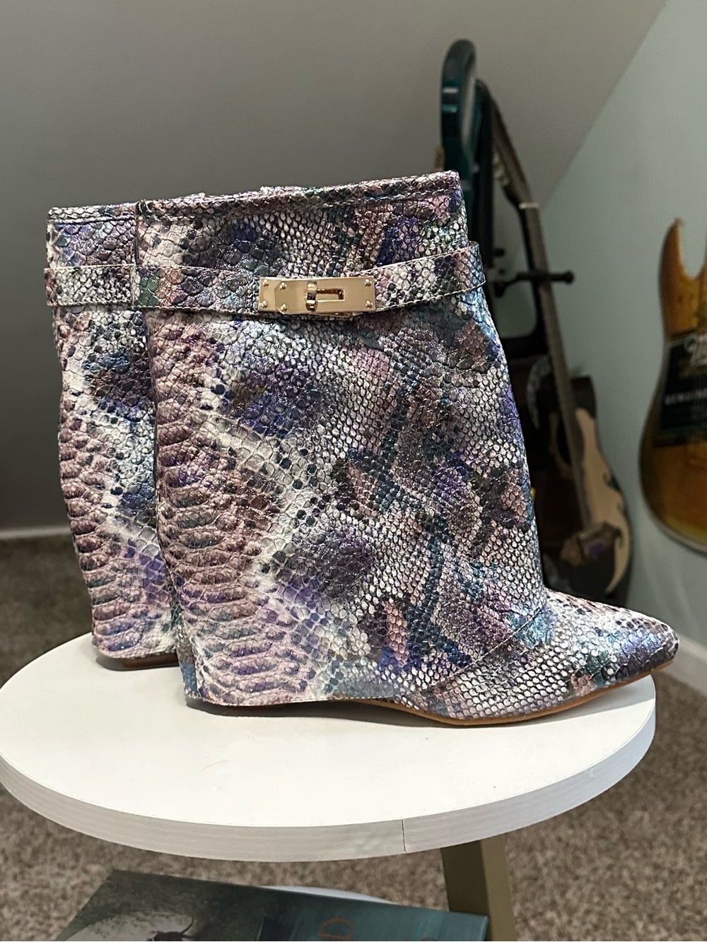 Cape Robbin fold over wedge boot  “Zoto-2” Size 9